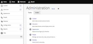 Menu d’administration responsive Navbar